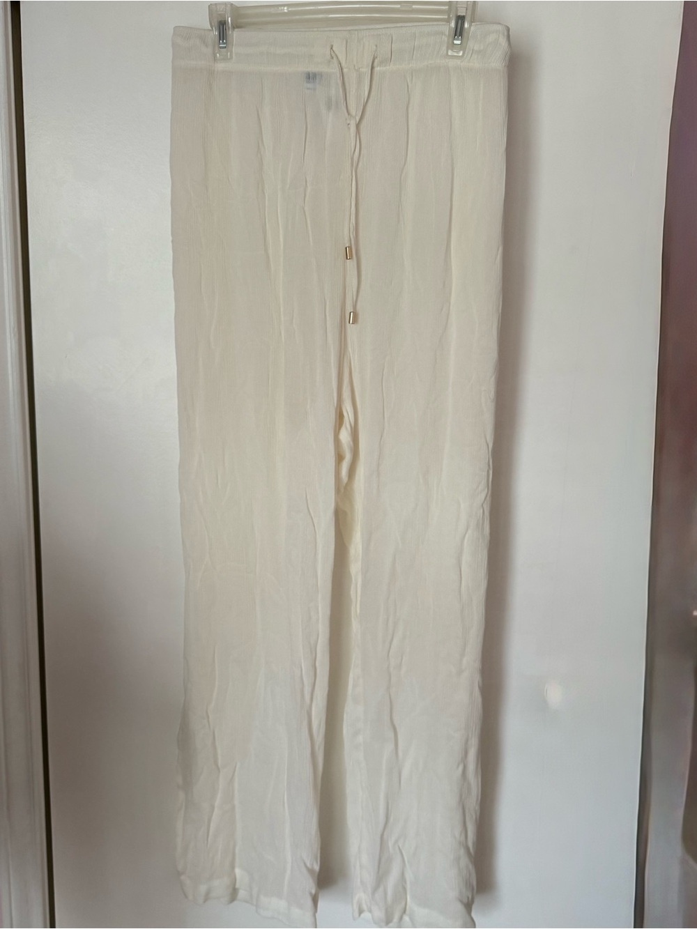 Lightweight Cream Drawstring Pants